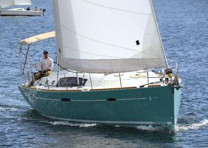 Beneteau Oceanis 50 Sailing yacht Beneteau Oceanis 50, 2012 model, cruising on open water.