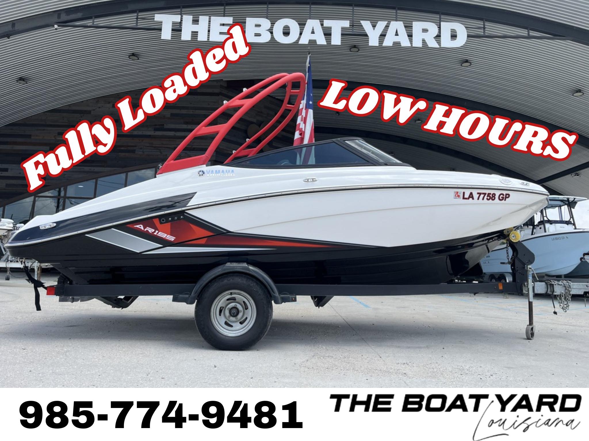 Yamaha Boats AR195 2018 Yamaha AR195 boat, fully loaded, low hours, displayed at The Boat Yard, Louisiana.