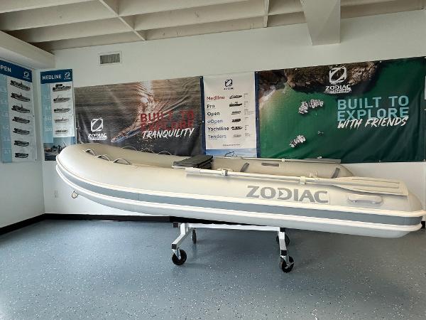 Zodiac Nomad RIB ALU 3.6 PVC 2024 Zodiac Nomad RIB ALU 3.6 PVC boat displayed in showroom.