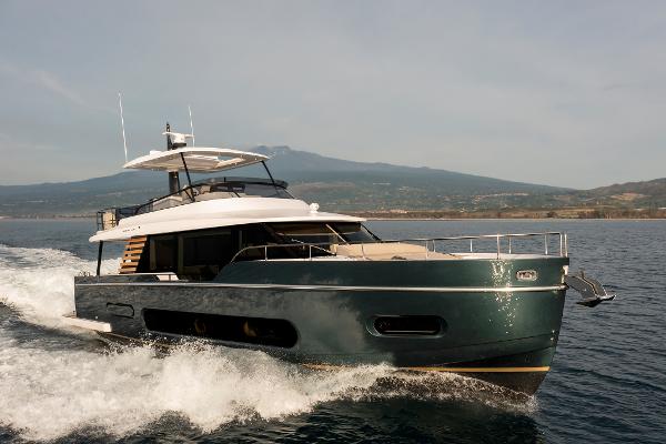 Azimut Magellano 60 2025 Azimut Magellano 60 yacht cruising on open water.