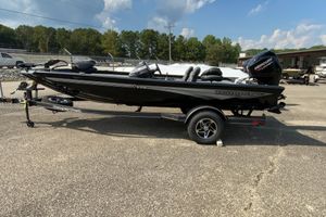 Ranger RT178 2026 Ranger RT178 boat on trailer, black exterior, parked outdoors under blue sky.
