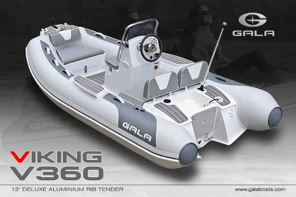 Gala V360 Gala Viking V360, 2026 model, 12' deluxe aluminum RIB tender boat.