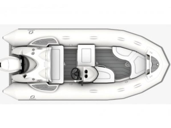 Zodiac Yachtline 440 NEO Top view of 2023 Zodiac Yachtline 440 NEO inflatable boat.