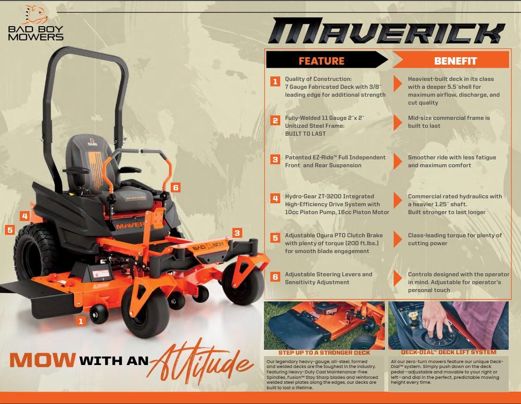 New 2024 BAD BOY MOWERS ZT MAVERICK in Tampa FL