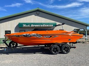 Crownline 220 SS LPX 2023 Crownline 220 SS LPX boat in vibrant orange at Mack's Sports Center.