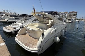 Gobbi 315 SC 2005 Gobbi 315 SC yacht docked in marina, featuring sleek design and spacious deck.