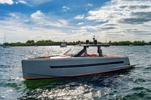 Fjord 52 Open 2019 Fjord 52 Open yacht on a sunny day, cruising on calm waters.