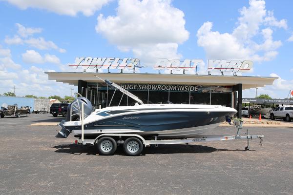 Hurricane SUN DECK 205 OB 2023 Hurricane SUN DECK 205 OB boat on trailer at Yowell's Boat Yard.