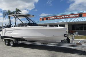 Axopar AX22TT 2022 Axopar AX22TT boat on trailer at Nautical Ventures dealership.