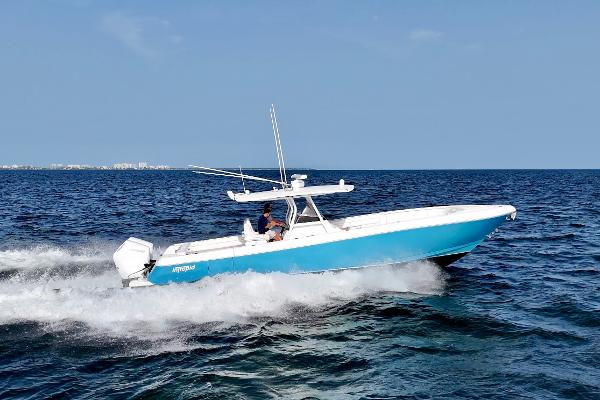 Intrepid 375 Center Console 2015 Intrepid 375 Center Console boat cruising on open water.
