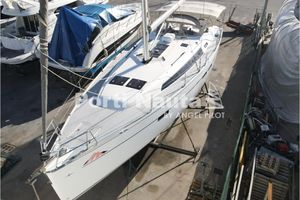 Bavaria Cruiser 46 Bavaria Cruiser 46 sailboat, 2014 model, docked at a marina for maintenance.