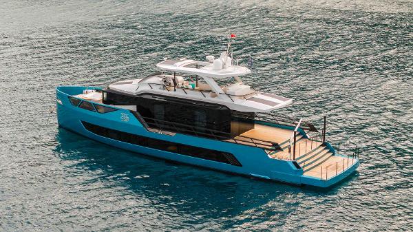 Sarp Yachts XSR85 2024 Sarp Yachts XSR85 luxury yacht cruising on the water.