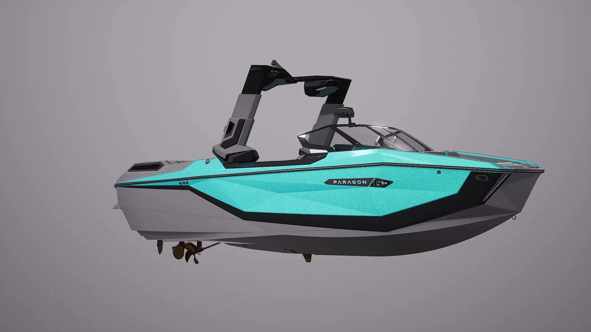 Nautique Super Air Nautique G23 Paragon 2026 Nautique Super Air Nautique G23 Paragon boat, turquoise and black design.