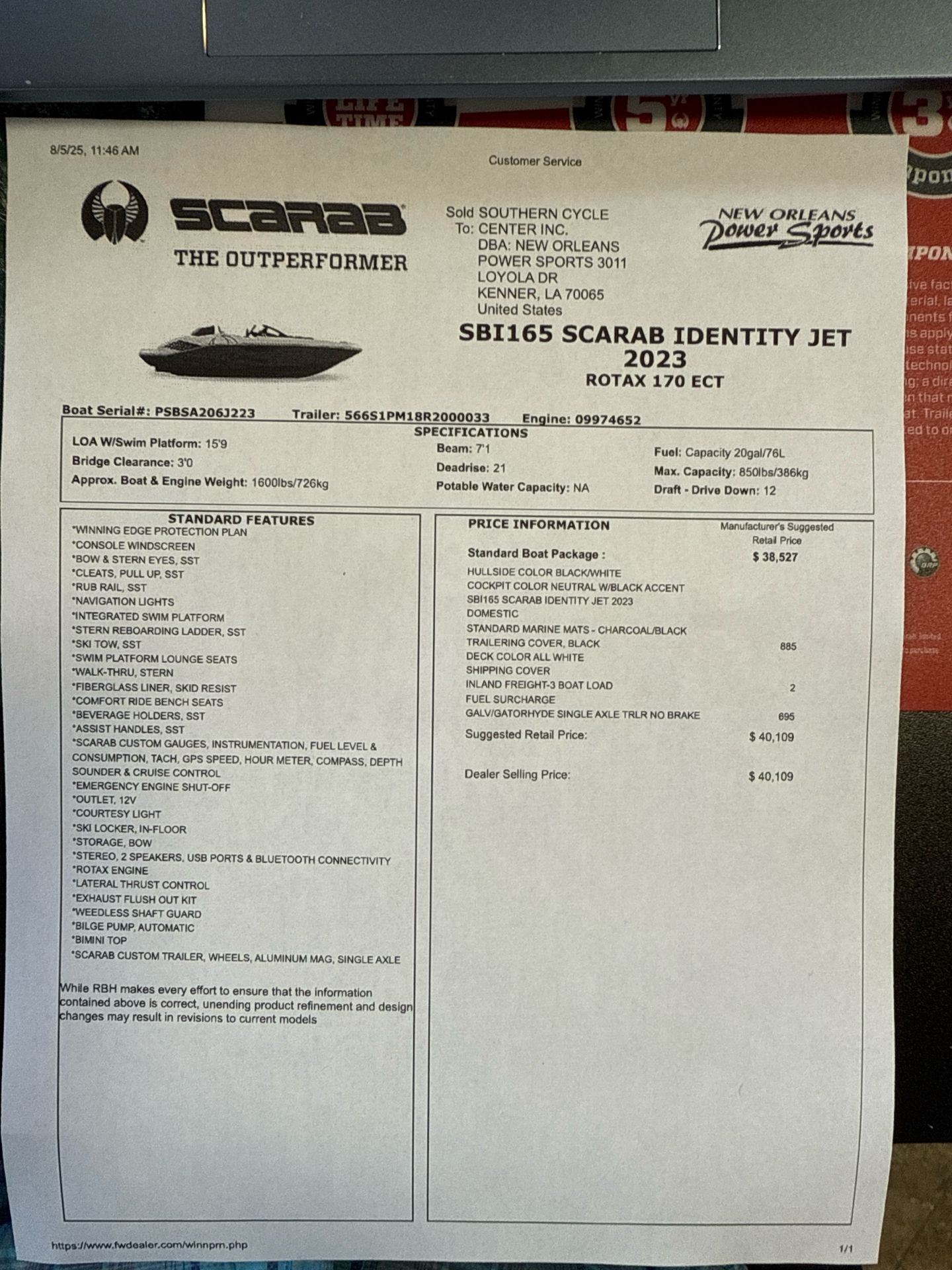 2023 Scarab 165