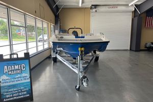 Starcraft SV 16 OB 2026 Starcraft SV 16 OB boat displayed indoors at Adamec Marine showroom.