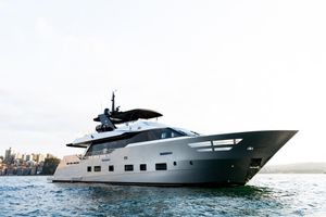 Tecnomar NADARA Luxurious 2013 Tecnomar NADARA yacht cruising on open water.