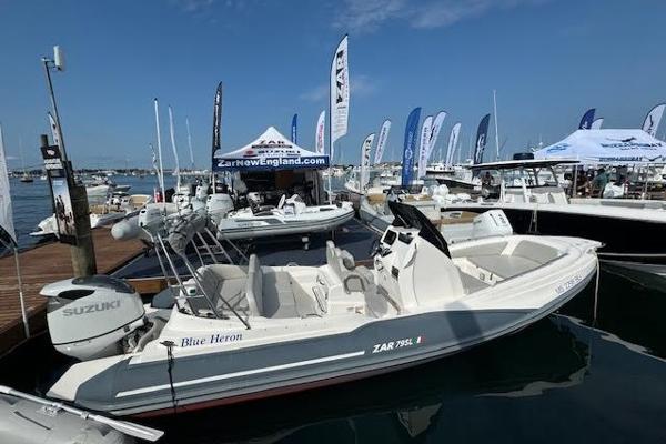 Zar Formenti Zar 79 2022 Zar Formenti Zar 79 boat displayed at a marina with Suzuki engine.