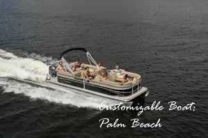 Starcraft 22 LX 2024 Starcraft 22 LX pontoon boat cruising with passengers on a lake.