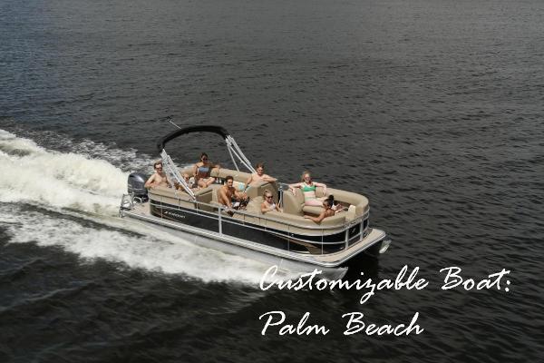 Starcraft 22 LX 2025 Starcraft 22 LX pontoon boat cruising on water, customizable in Palm Beach.