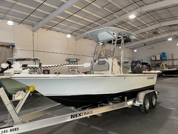 Key West 210 Bay Reef 2024 Key West 210 Bay Reef boat on trailer in indoor storage facility.