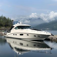 Sea Ray 470 Sundancer Luxury 2012 Sea Ray 470 Sundancer yacht docked in scenic marina.