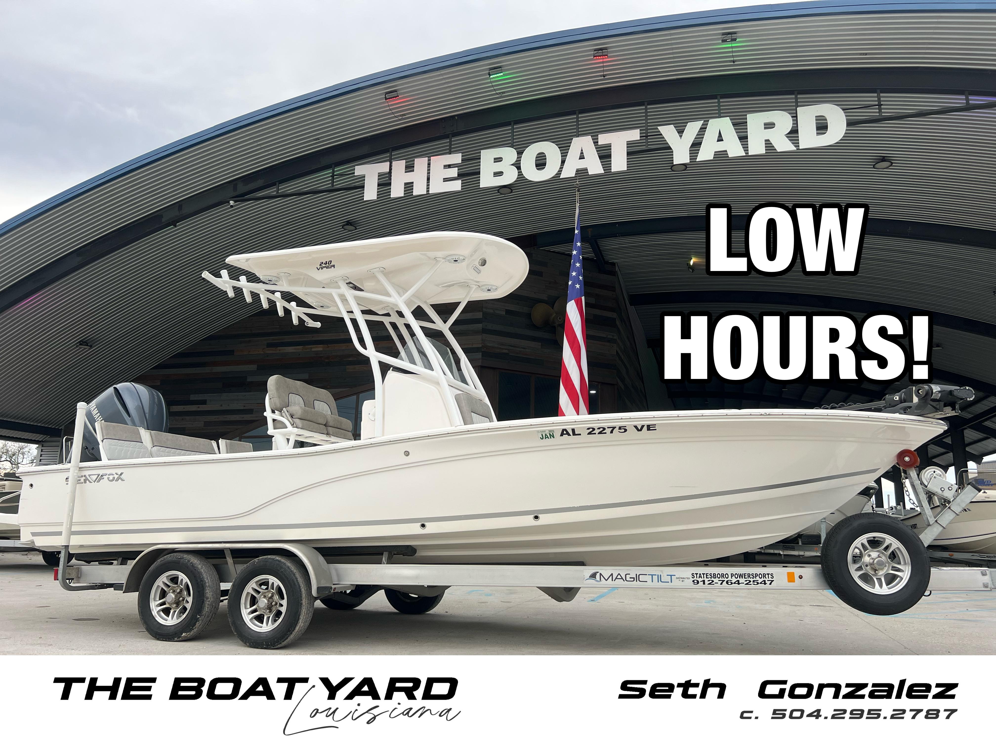 Sea Fox 240 Viper 2020 Sea Fox 240 Viper boat on trailer at The Boat Yard, Louisiana.