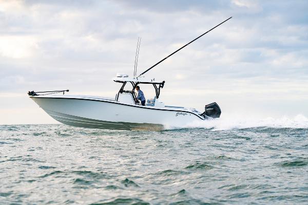 Yellowfin 34 Offshore 2025 Yellowfin 34 Offshore boat cruising on open water.