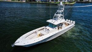 HCB 53 Sueños 2018 HCB 53 Sueños luxury boat cruising on water.