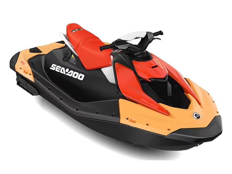 Sea-Doo Spark 2UP Conv 90 w/ Sound 2026 Sea-Doo Spark 2UP Conv 90 with Sound, orange and black jet ski.