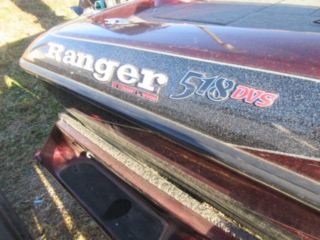 1998 Ranger 518 DVS Bass Boat / Mercury 150 Hp Outboard / Rang