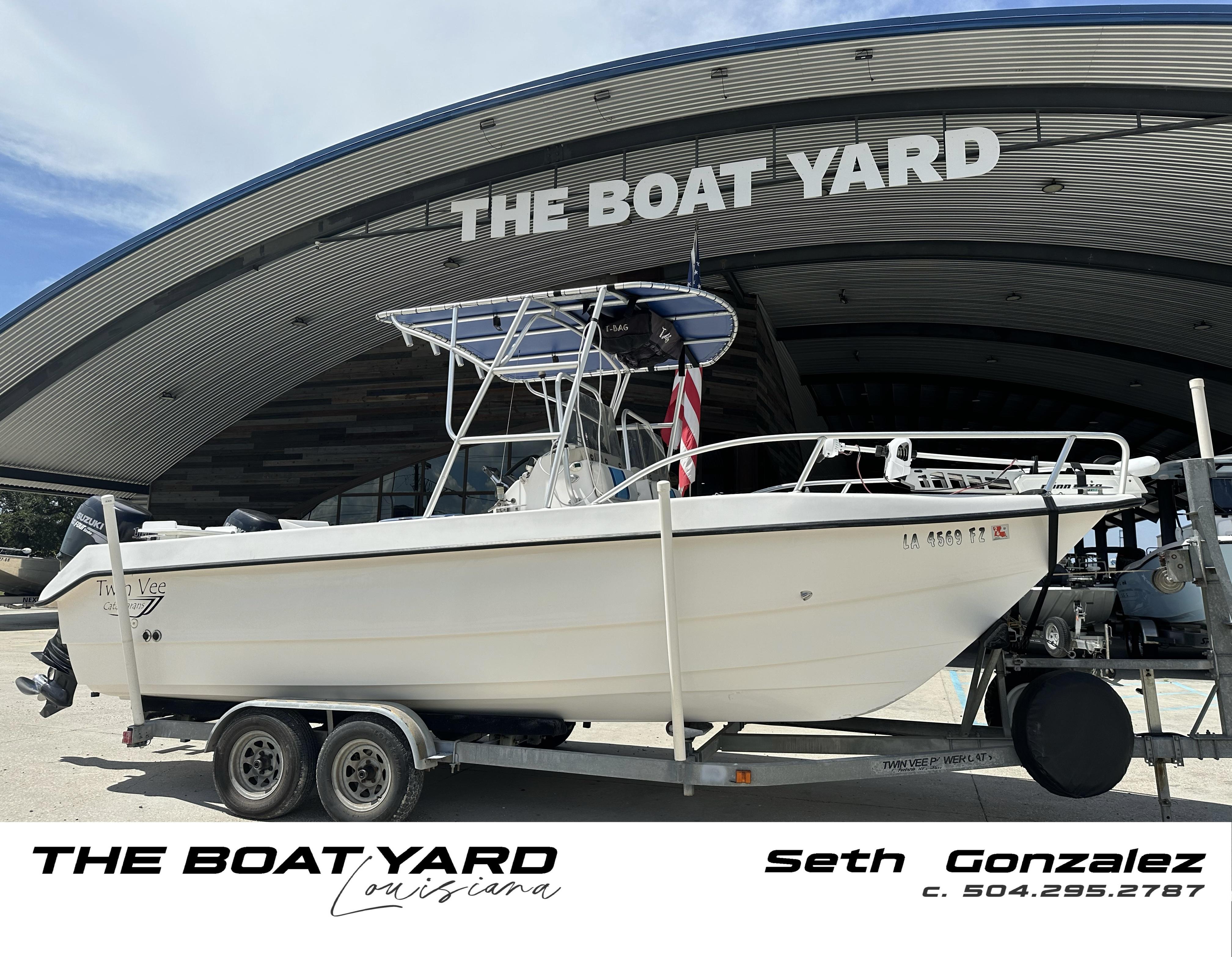 Twin Vee 22 2005 Twin Vee 22 boat on trailer at The Boat Yard, Louisiana.