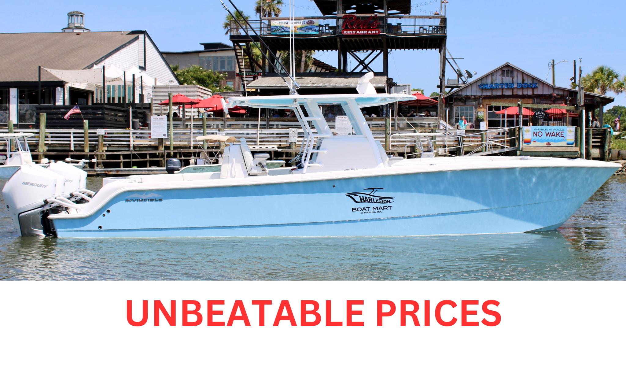 Invincible 35 Catamaran 2025 Invincible 35 Catamaran docked, showcasing sleek design and unbeatable prices.
