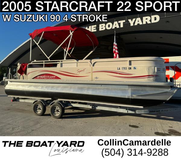 Starcraft 22 Sport 2005 Starcraft 22 Sport pontoon boat with Suzuki 90 4-stroke engine at The Boat Yard.