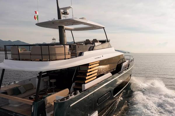 Azimut Magellano 60 2025 Azimut Magellano 60 yacht cruising on open water.