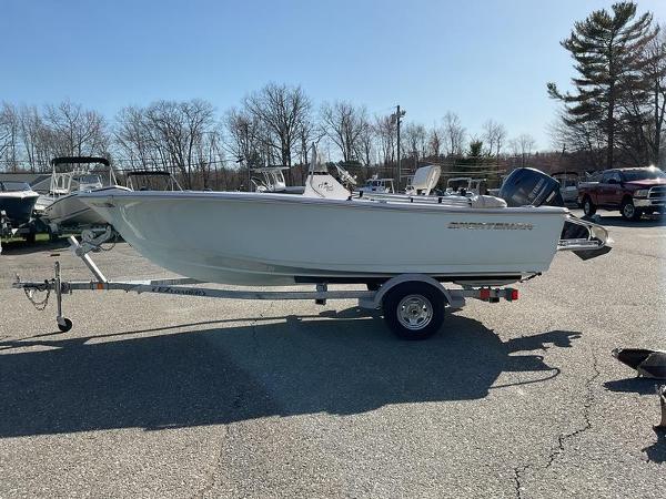 Sportsman 17' Island Reef 2017 Sportsman 17' Island Reef boat on trailer in outdoor setting.