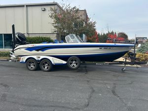 Ranger 622 FS Pro 2021 Ranger 622 FS Pro boat on trailer, side view.