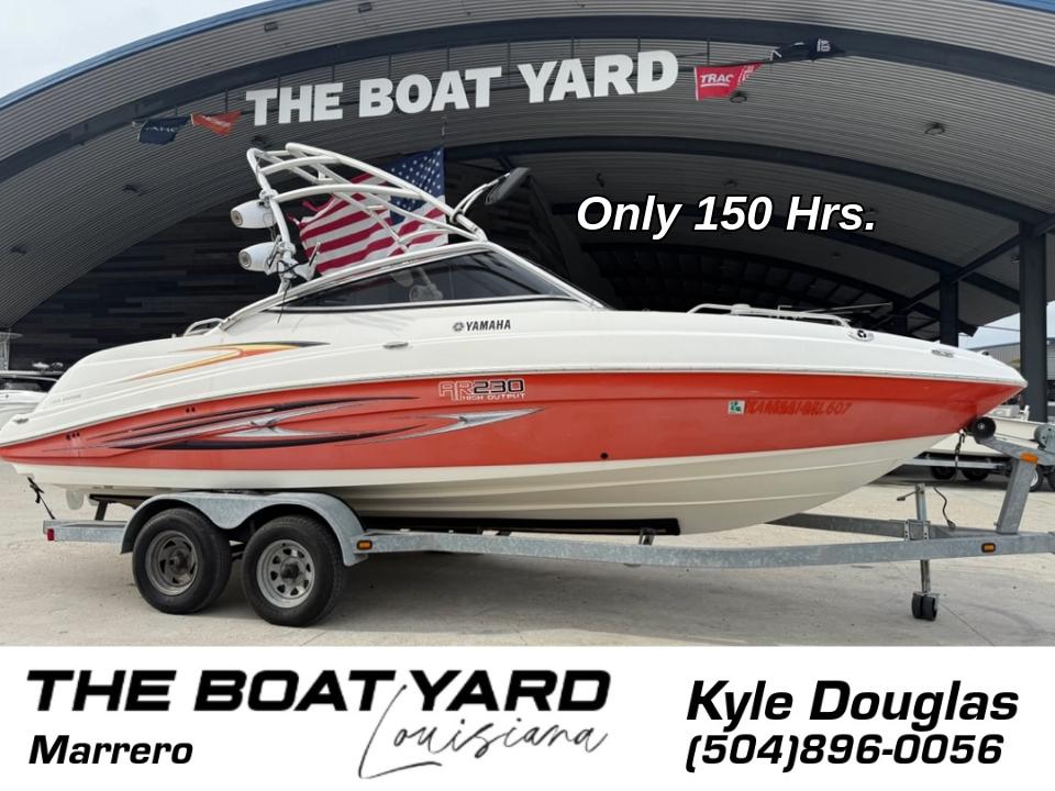Yamaha Boats AR230 2007 Yamaha AR 230 boat on trailer at The Boat Yard, Marrero, Louisiana.