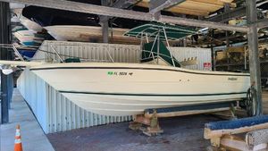 Pursuit 2470 Center Console 1996 Pursuit 2470 Center Console boat in dry storage.