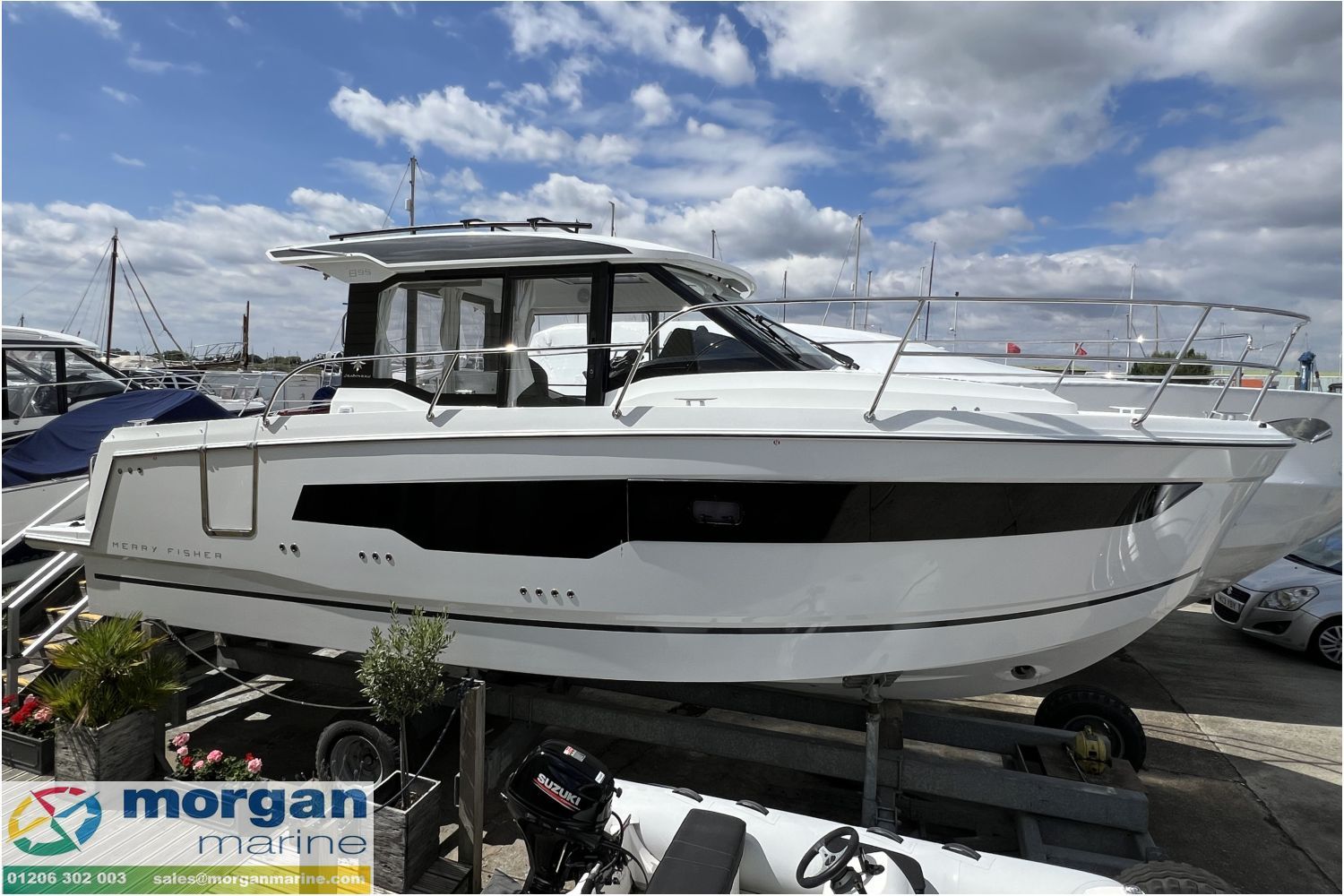 Jeanneau Merry Fisher 895 Series 2 2025 Jeanneau Merry Fisher 895 Series 2 boat displayed at Morgan Marine dealership.