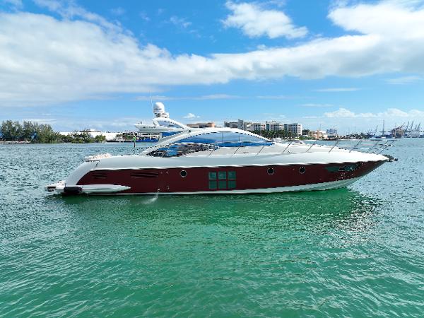 Azimut 62S 2010 Azimut 62S yacht on calm water under a clear blue sky.