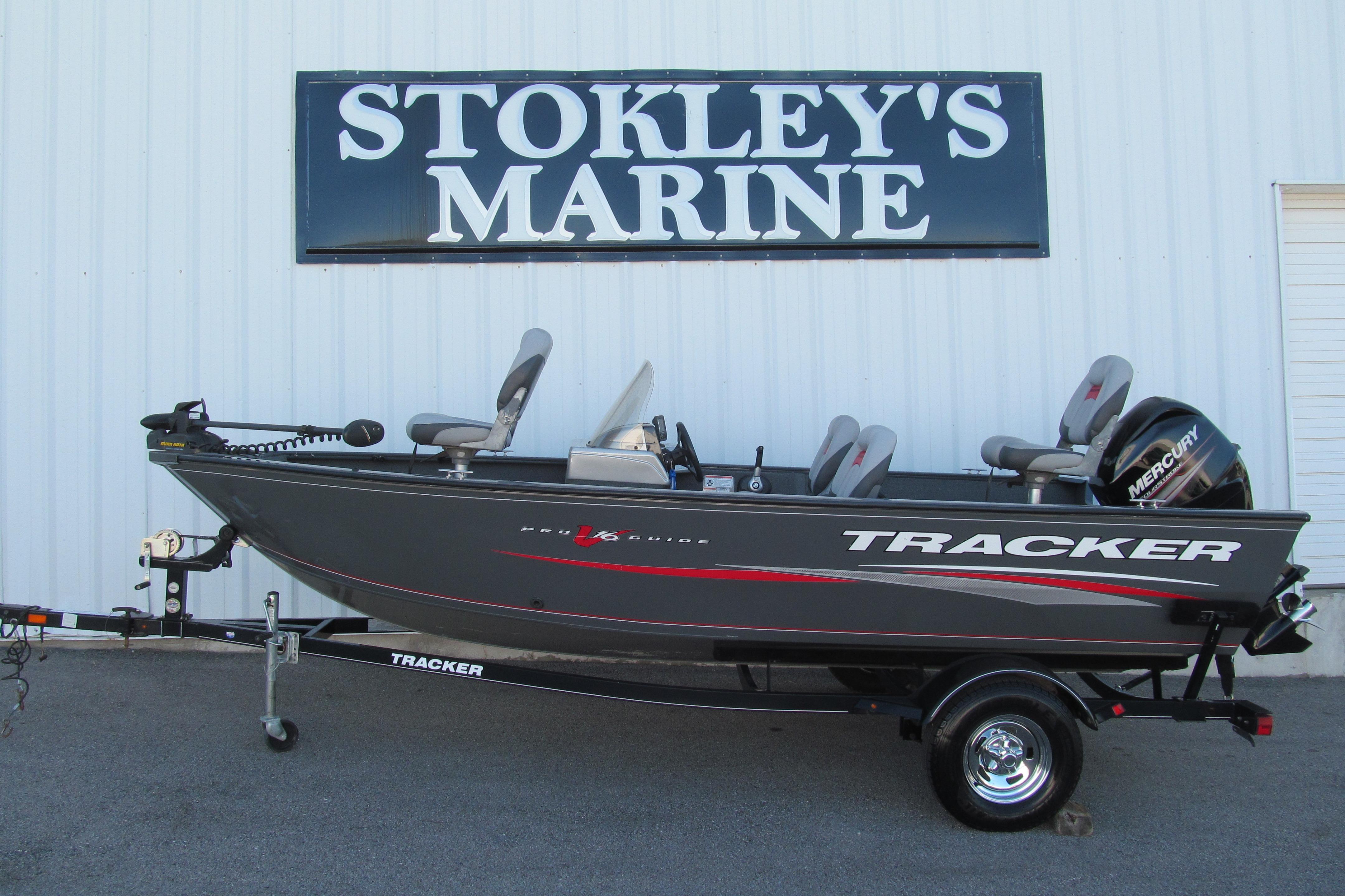 Tracker Pro Guide V-16 SC 2016 Tracker Pro Guide V-16 SC boat at Stokley's Marine dealership.