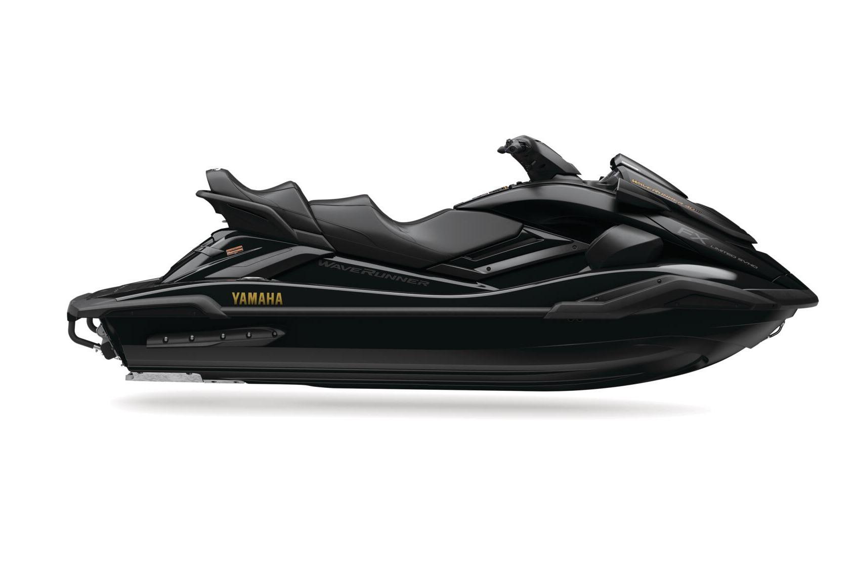 Yamaha WaveRunner FX Limited SVHO (NEW) 2026 Yamaha WaveRunner FX Limited SVHO, sleek black design, side view.