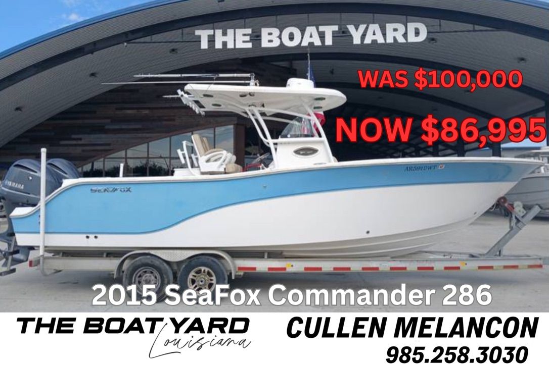 Sea Fox Commander 286 2015 Sea Fox Commander 286 boat for sale, reduced price to $86,995 at The Boat Yard.