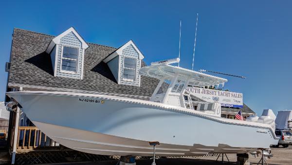 Invincible 33 Open Fisherman 2023 Invincible 33 Open Fisherman boat displayed at South Jersey Yacht Sales.