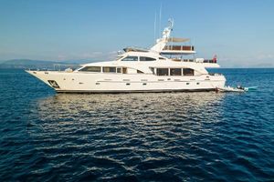 Benetti Tradition 100 Luxury 2006 Benetti Tradition 100 yacht on calm blue sea.