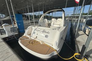 Sea Ray 340 Sundancer 2006 Sea Ray 340 Sundancer docked in a marina, rear view with teak deck.