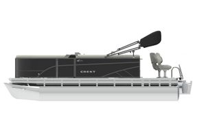 Crest Conquest SE 200 Fish 2026 Crest Conquest SE 200 Fish pontoon boat, side view, sleek design.
