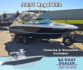 Regal LS2 2021 Regal LS2 boat on trailer at LA Boat Dealer, financing available.