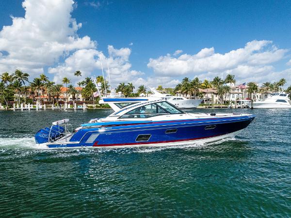Formula 430 Super Sport Crossover 2023 Formula 430 Super Sport Crossover yacht cruising on a sunny day.