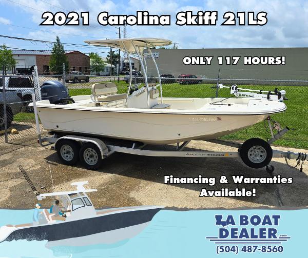 Carolina Skiff 21 LS 2021 Carolina Skiff 21 LS boat on trailer, only 117 hours, financing available.